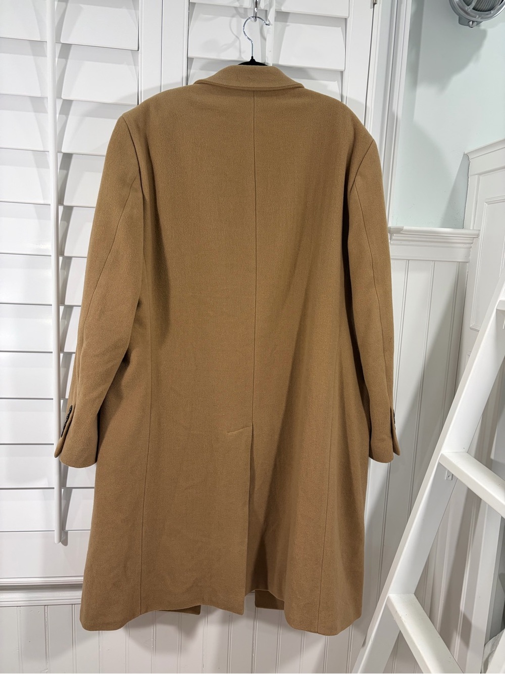 LRL Wool Camel Long Overcoat (44R) - Picture 4 of 8